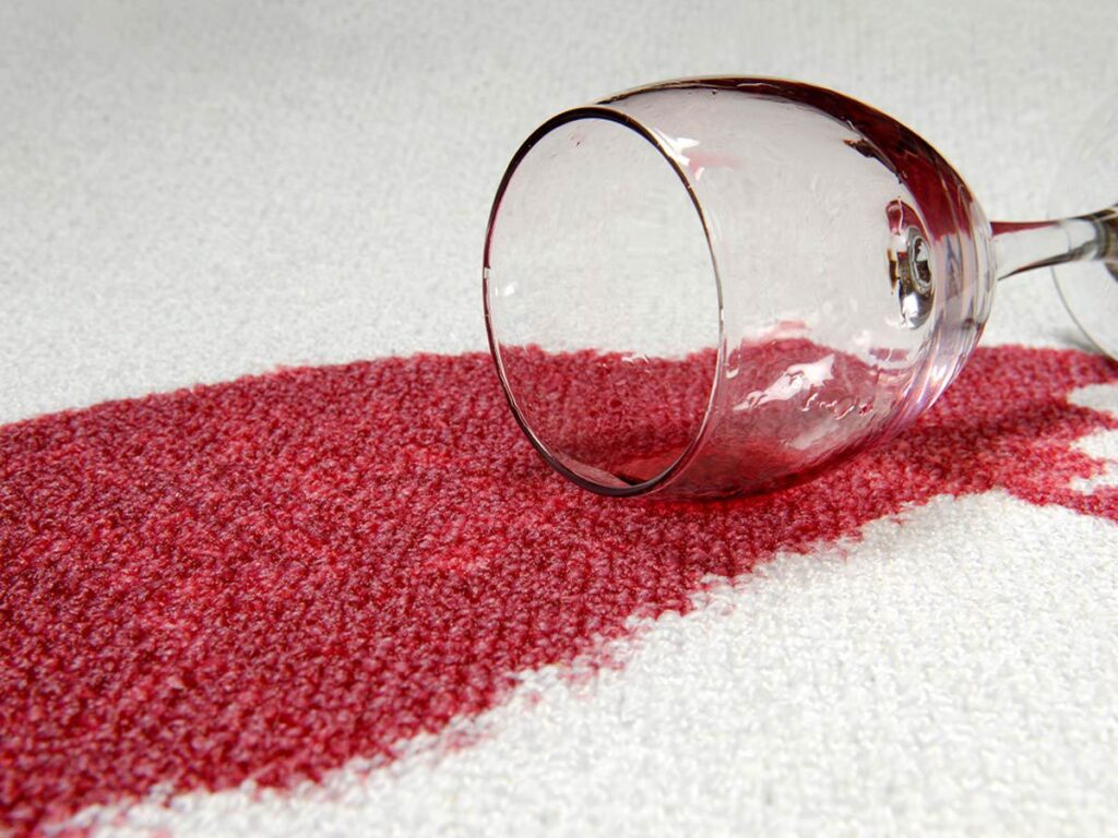 remove stains from old carpet red wine spill